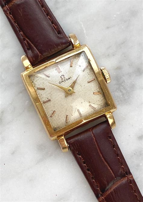 omega square watch gold|omega vintage square watches.